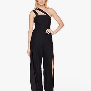Bound Together One Shoulder Flare Leg Jumpsuit
